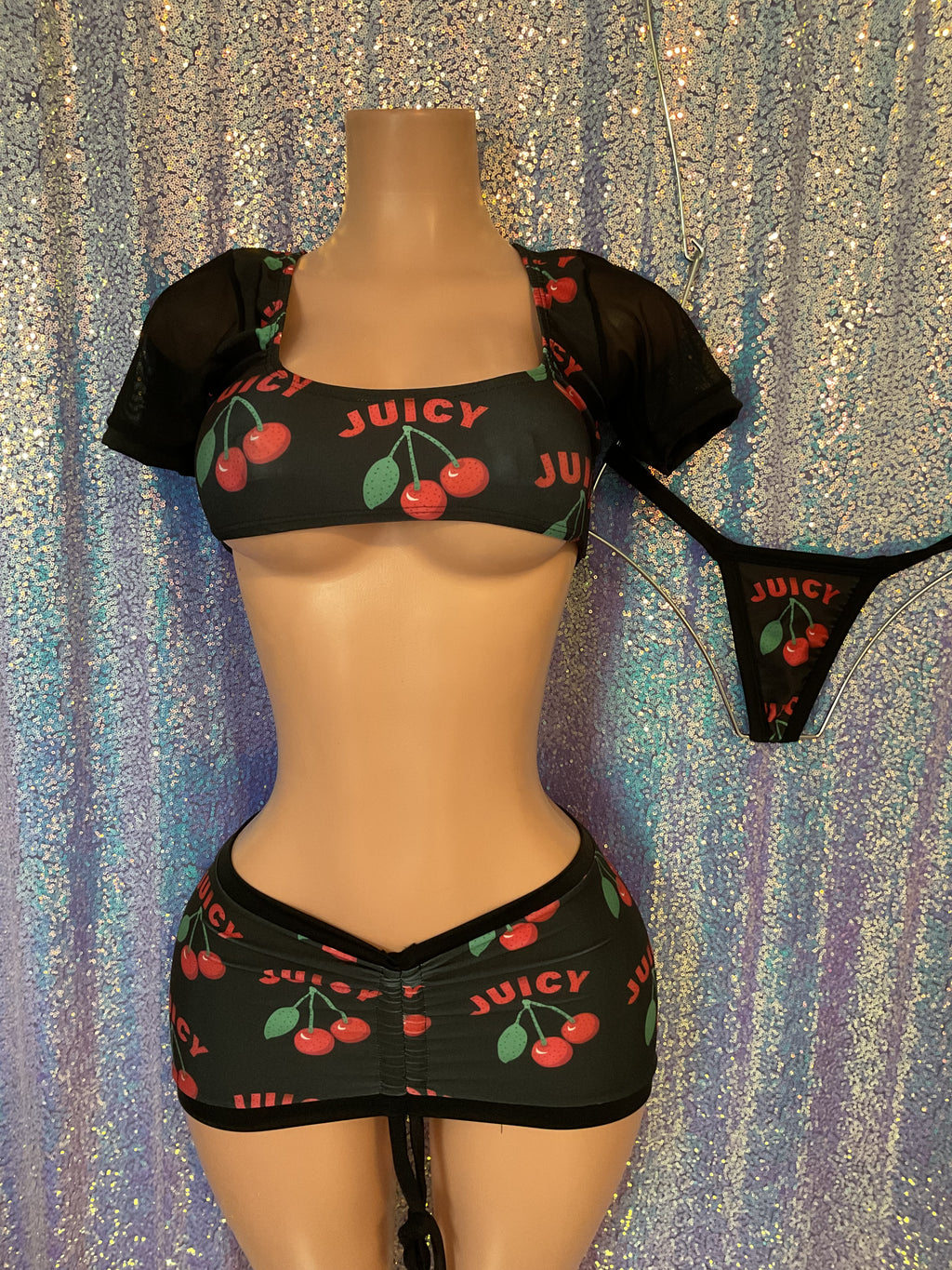 Crop top shirt set