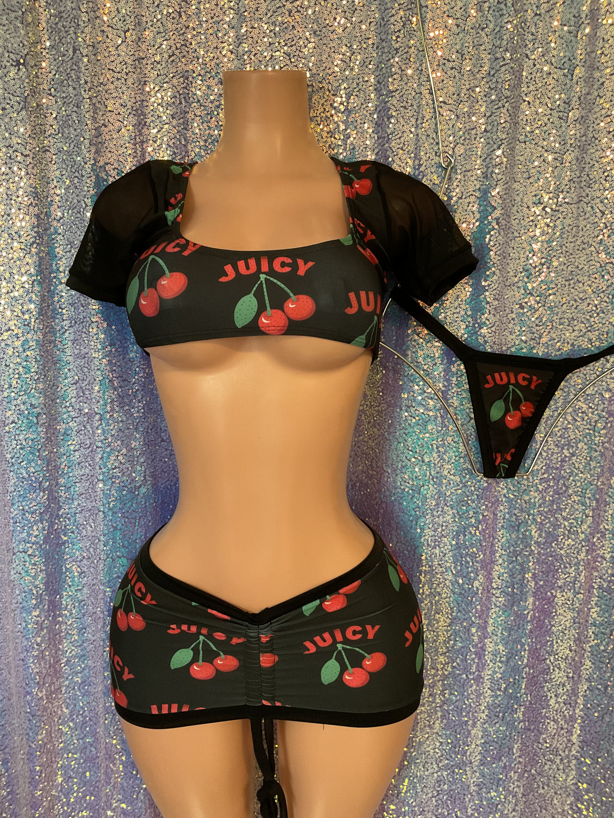 Crop top shirt set