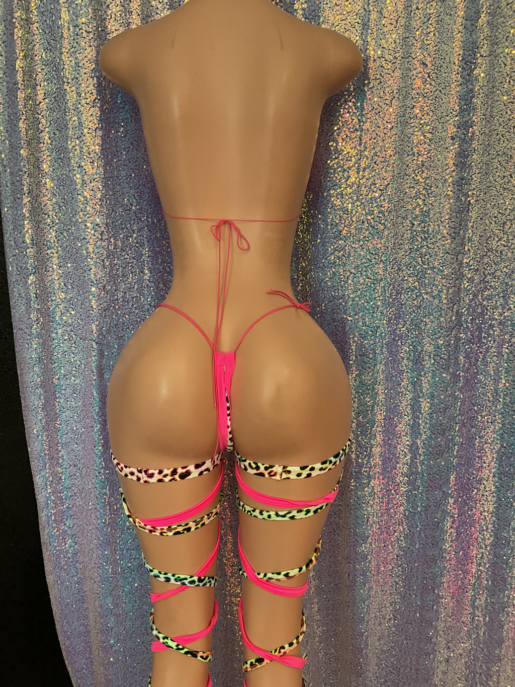 Neon leopard micro bikini