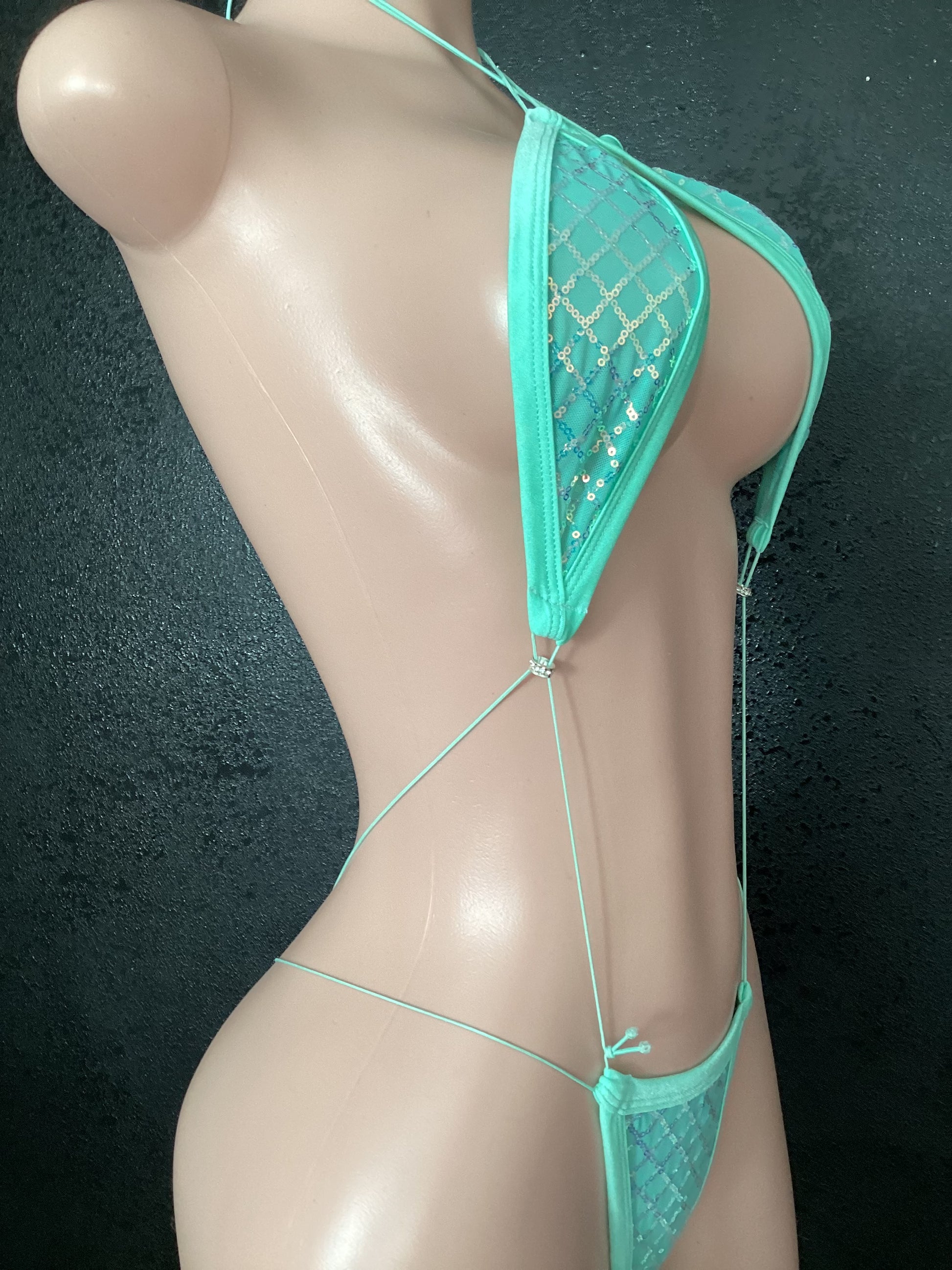 Sequin mesh sling