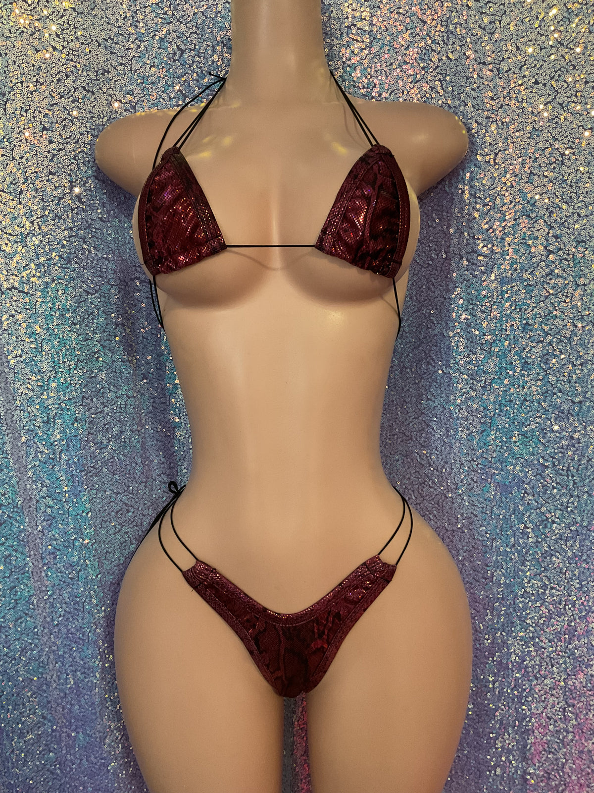 Snake thong bikini