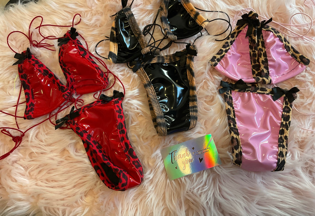 PVC thong bikini
