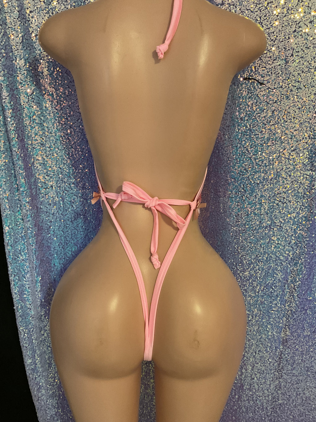 Ruffle mesh one piece