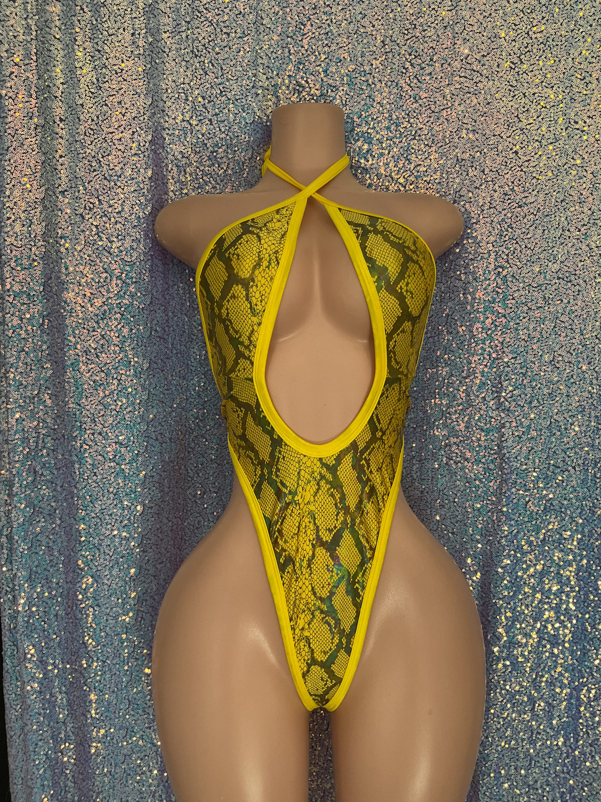 Snake print one piece