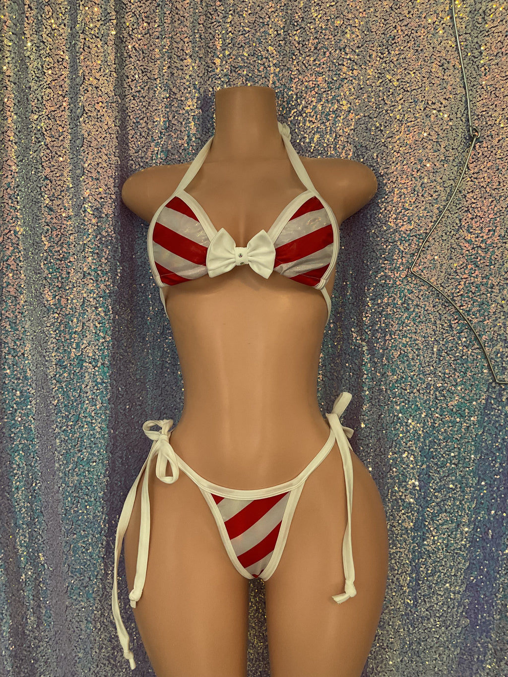 Stripe g string bikini