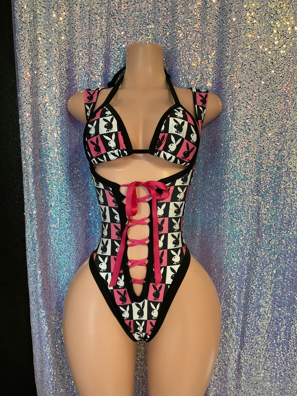 Thong back romper bartender style
