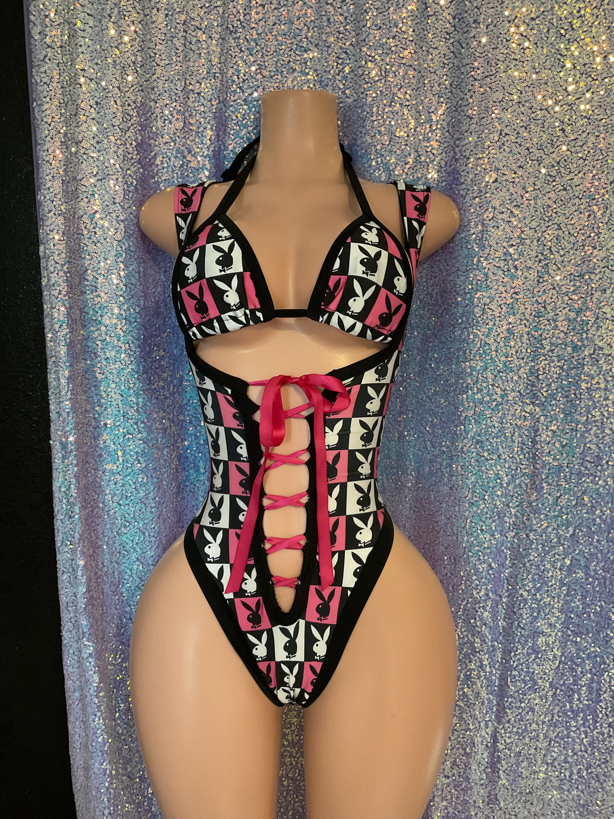 Thong back romper bartender style