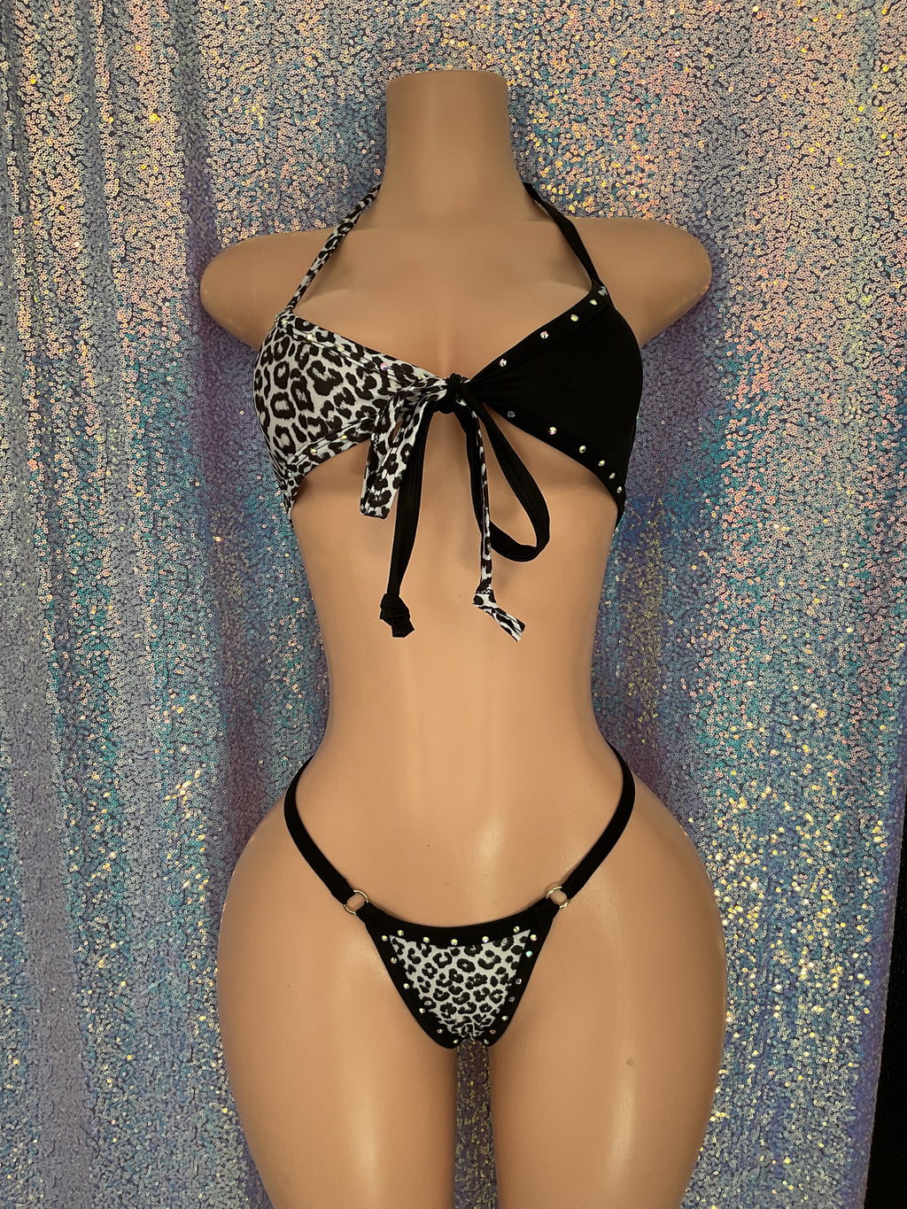 Leopard haler g string set