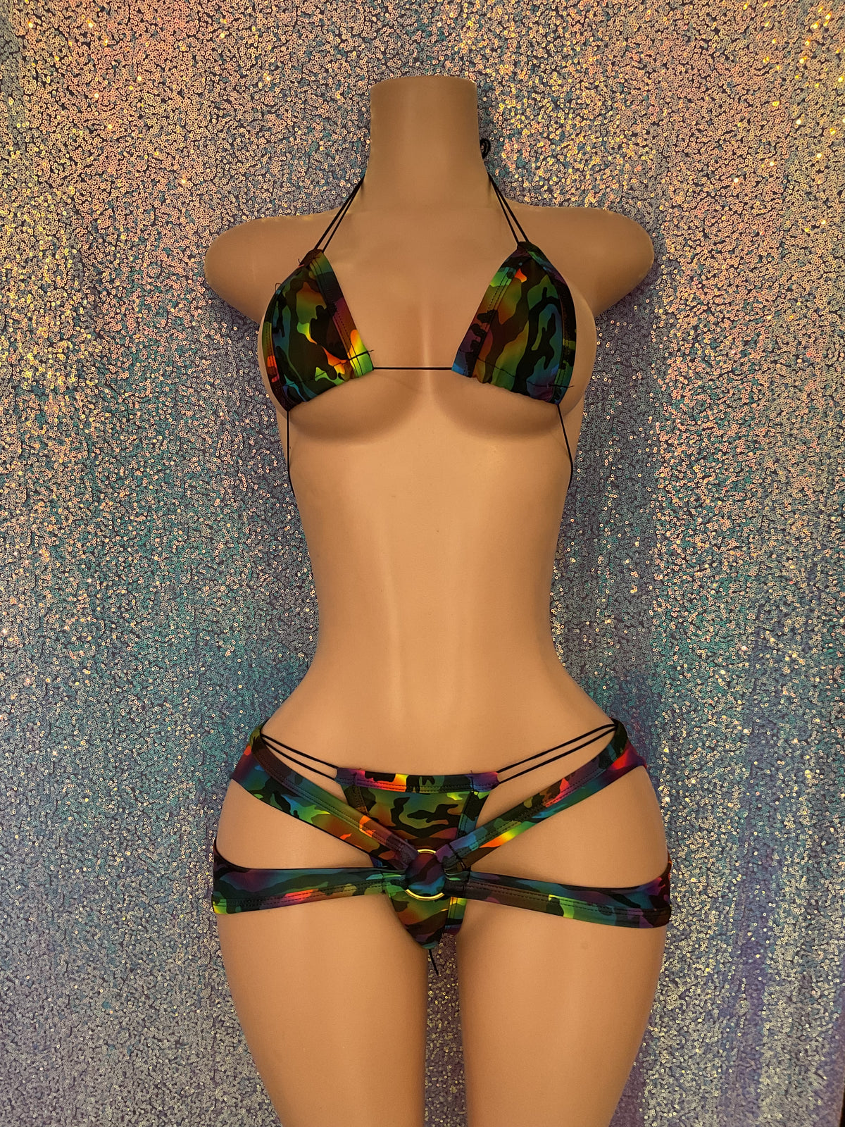Micro and skirt neon camo