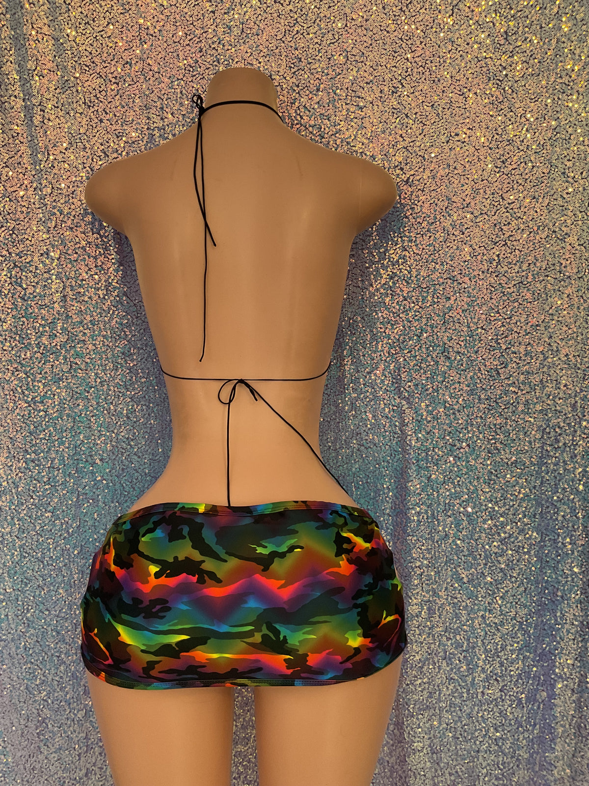 Micro and skirt neon camo