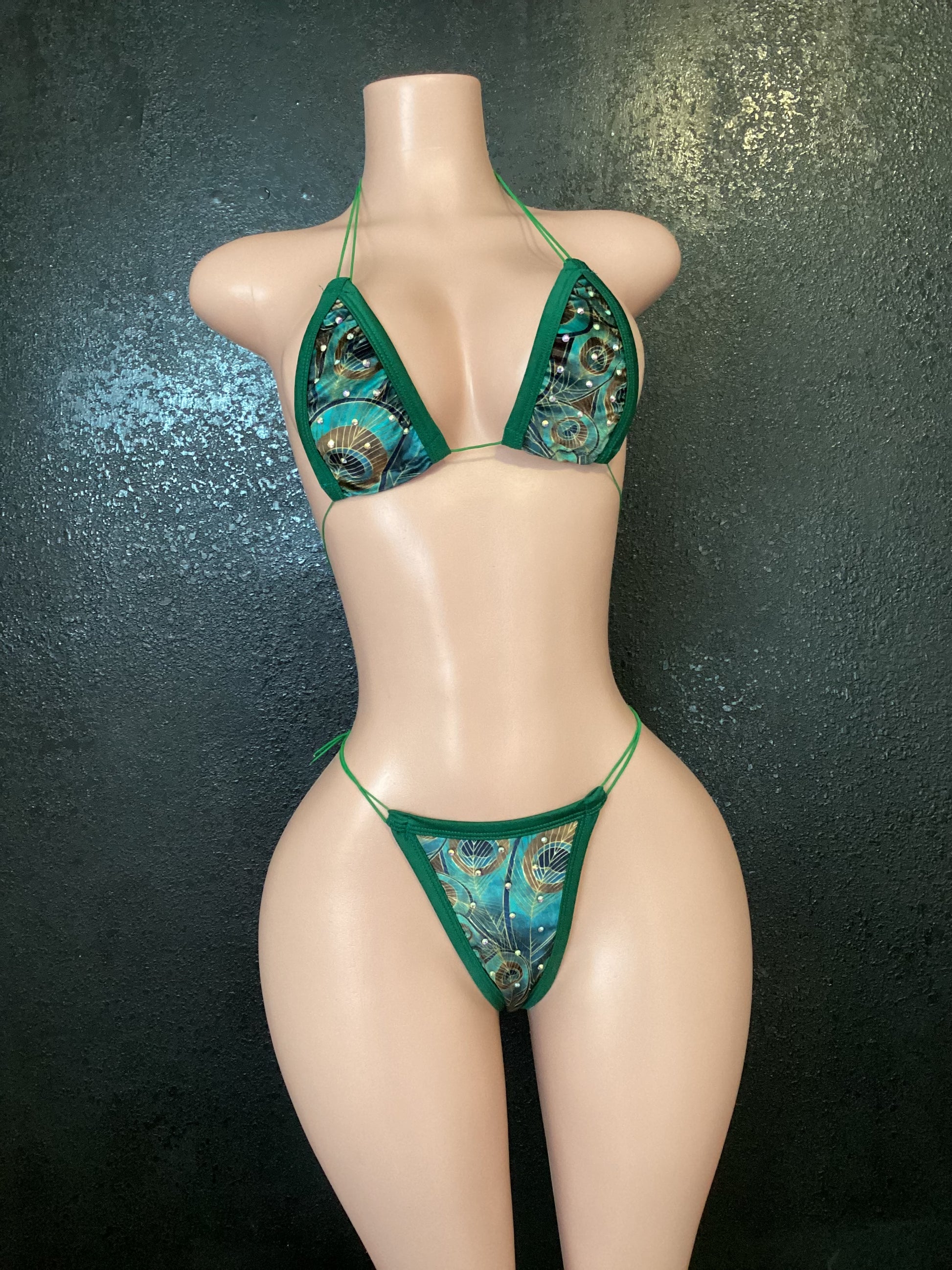 Peacock velvet micro
