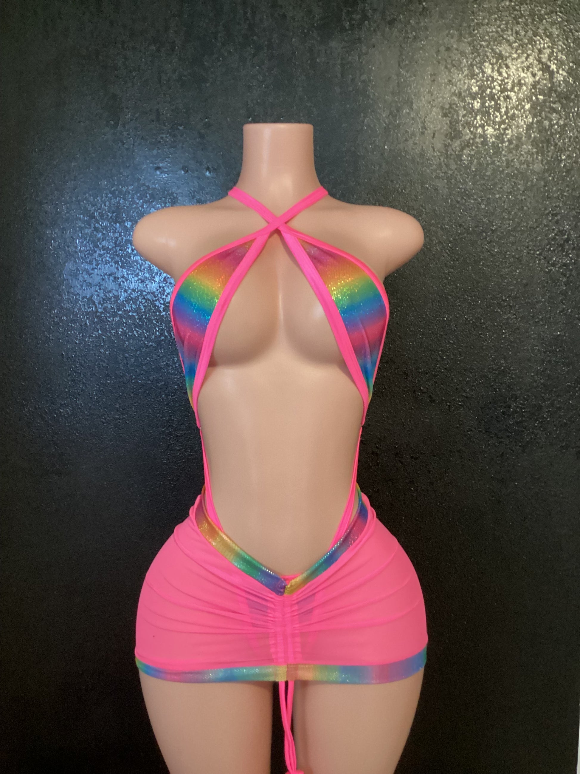 Rainbow sling and skirt
