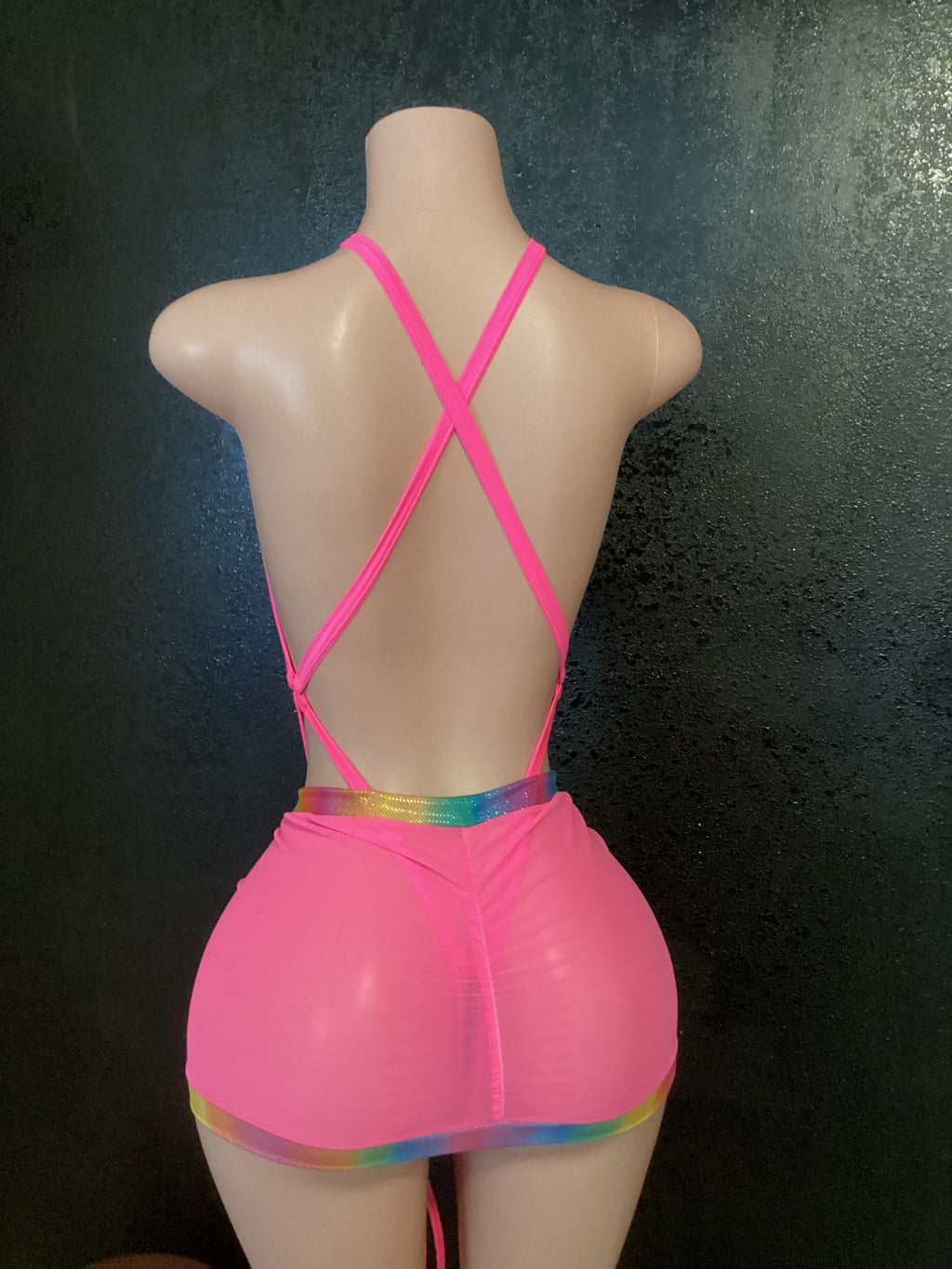 Rainbow sling and skirt