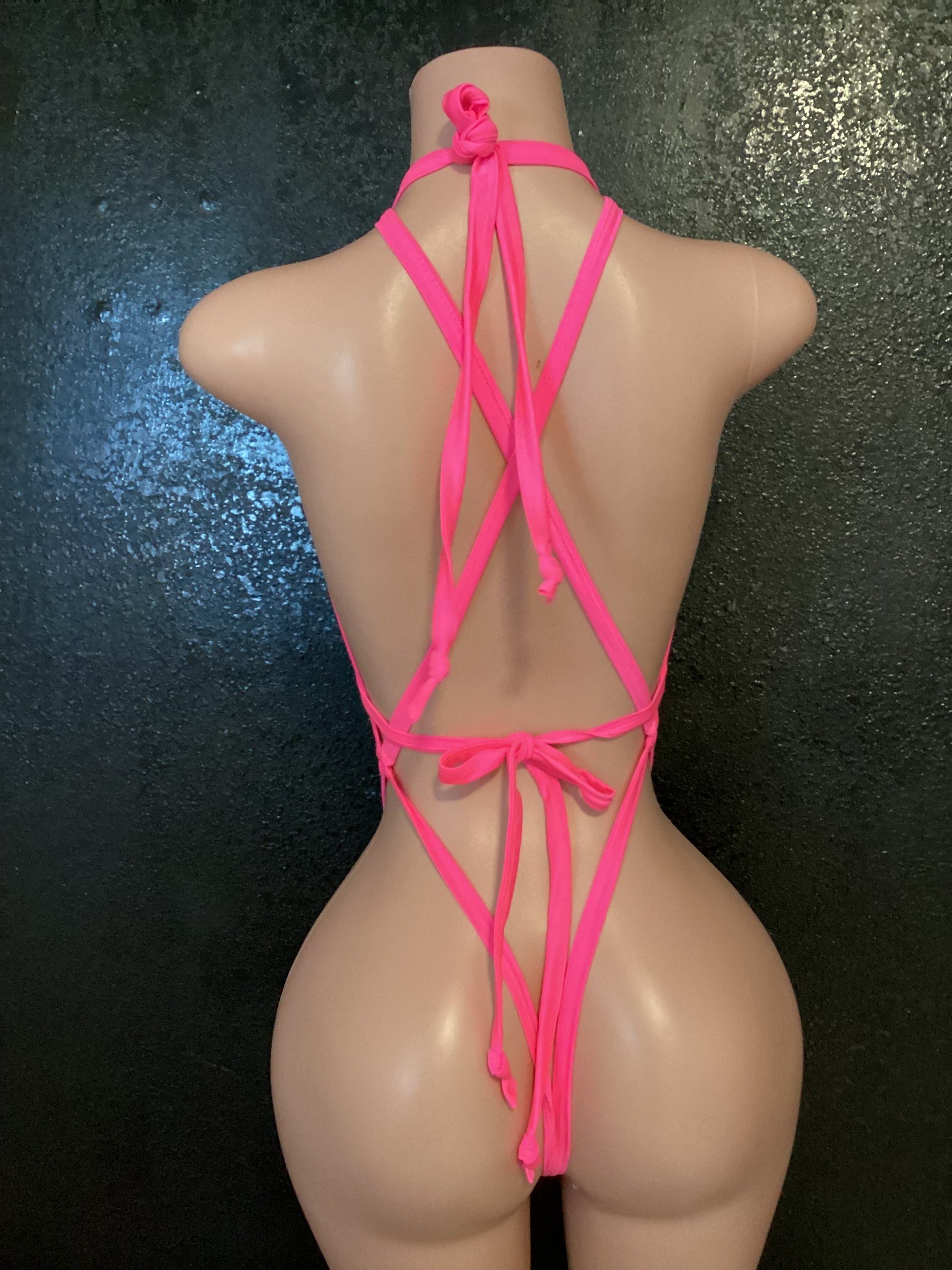 Cross strap g string set