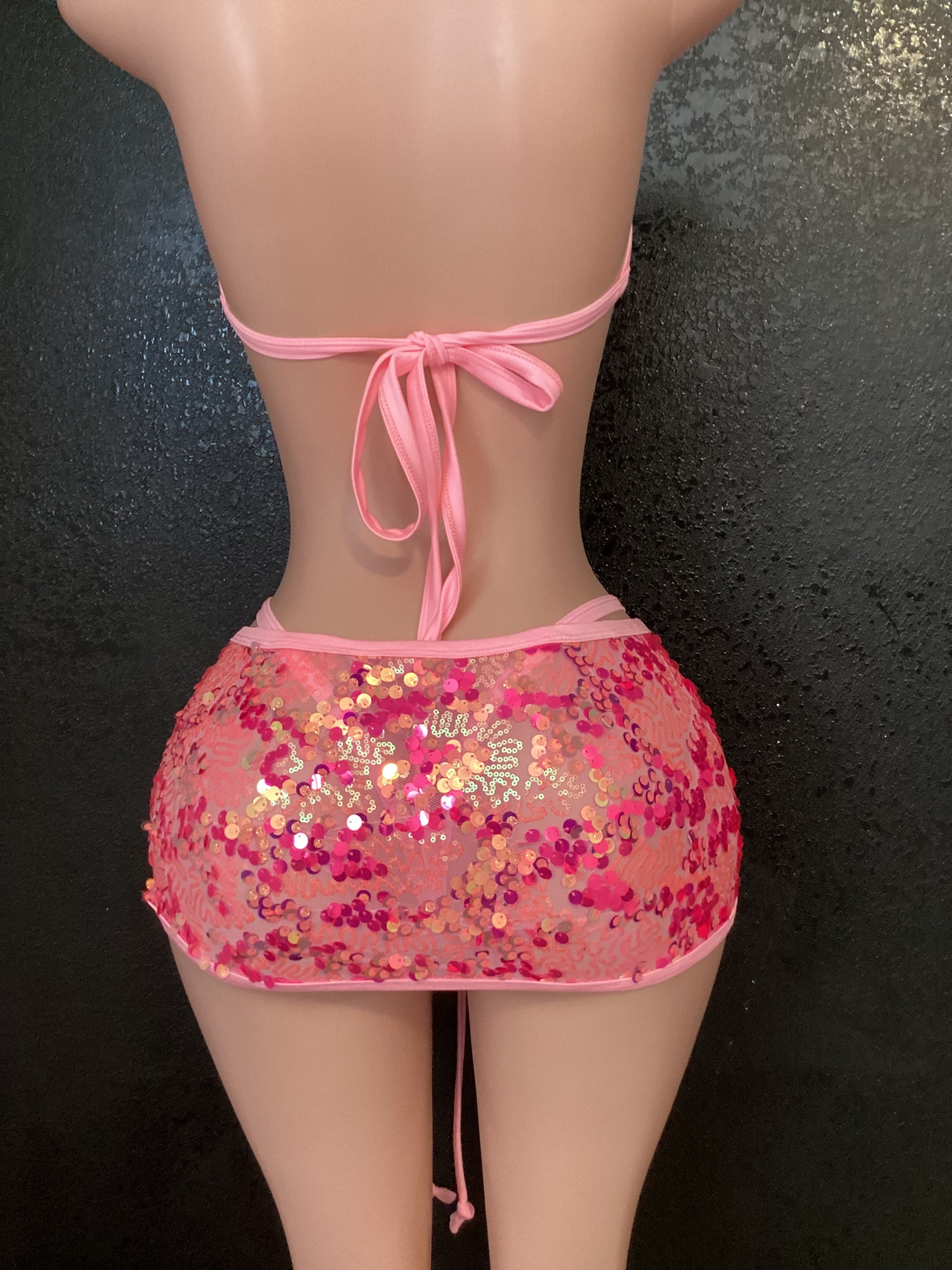 Sequin skirt set
