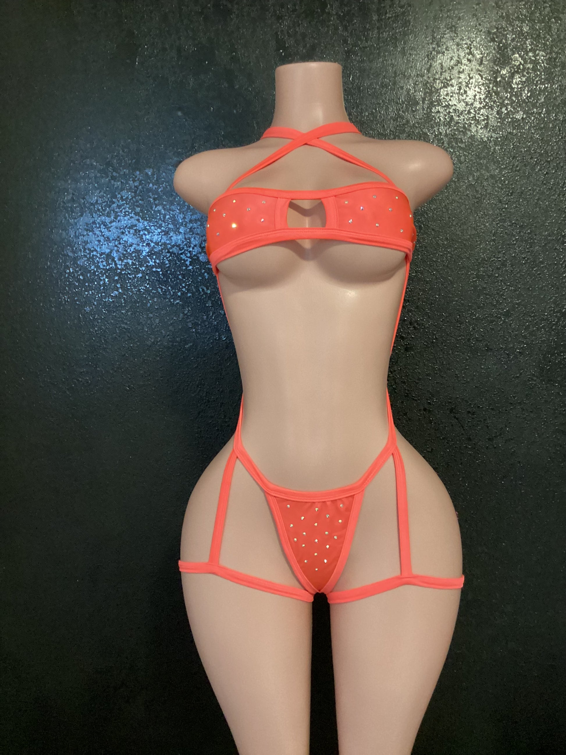 Sling garter g string bikini