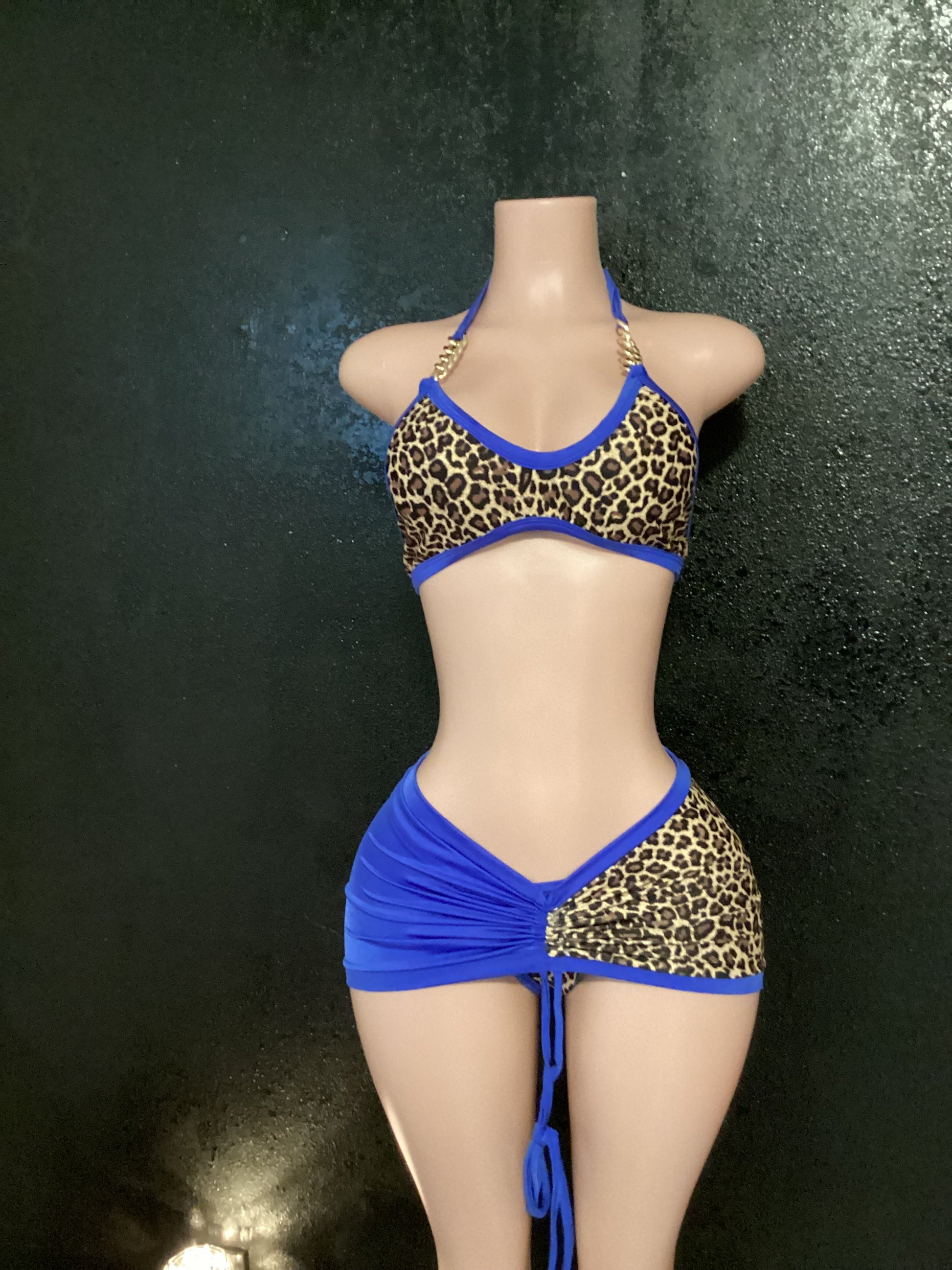 Leopard skirt set