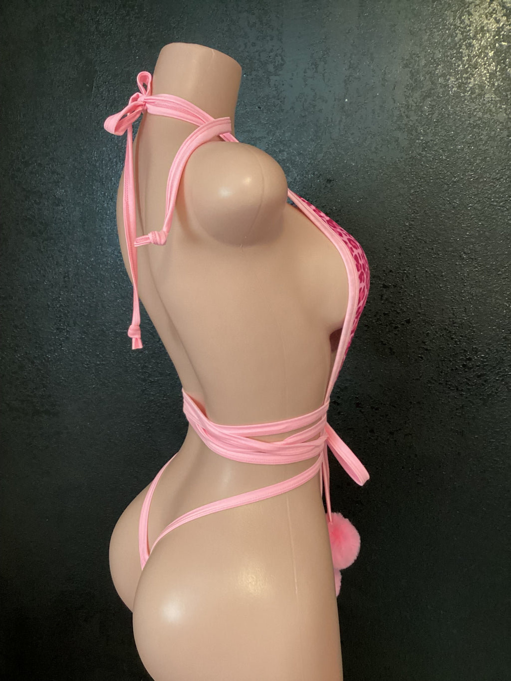Wrap leopard one piece
