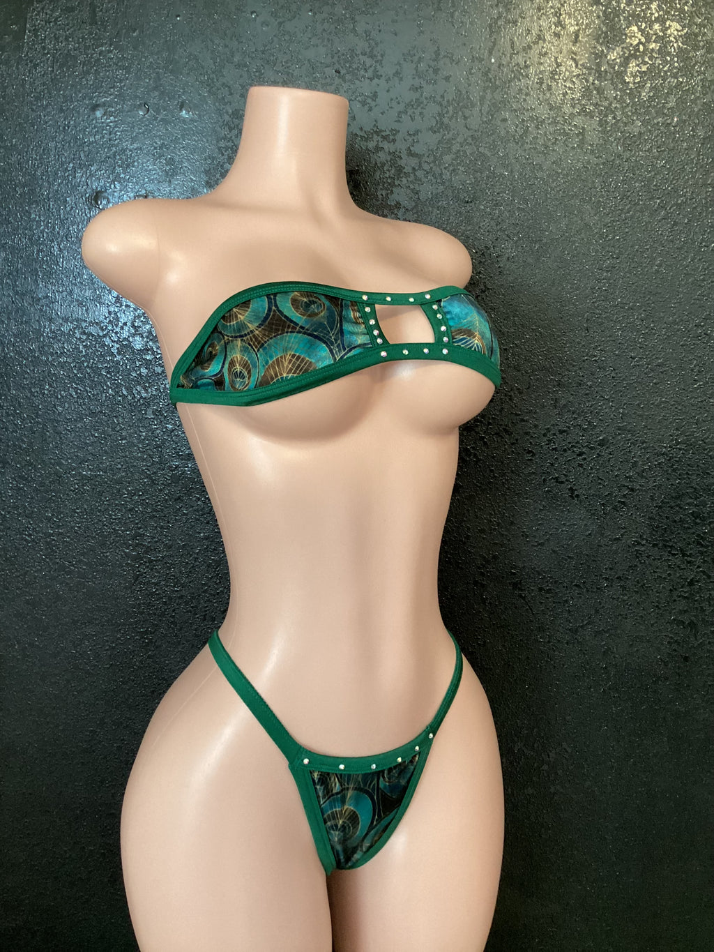Peacock g string bikini