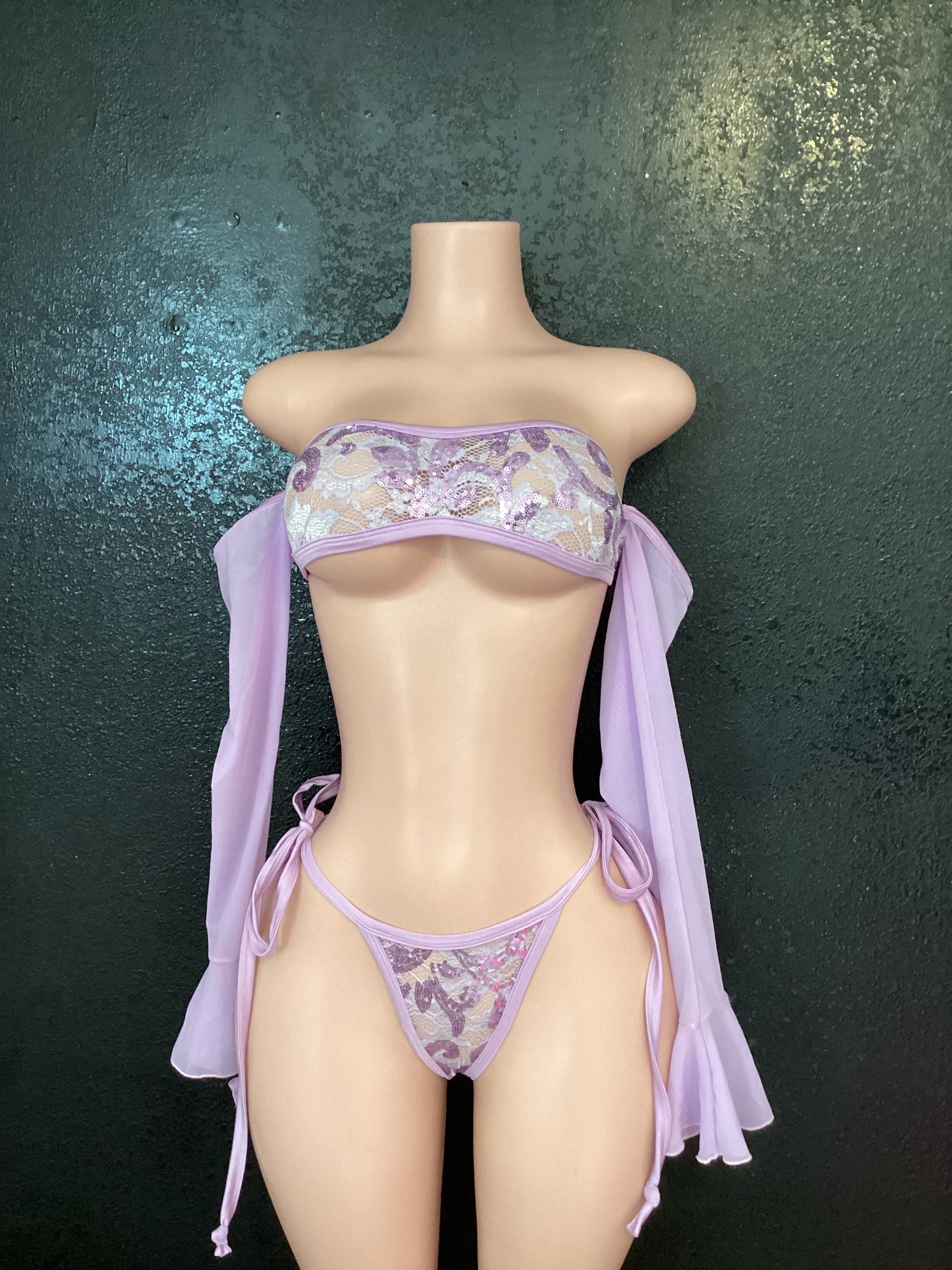 Lace sleeve set