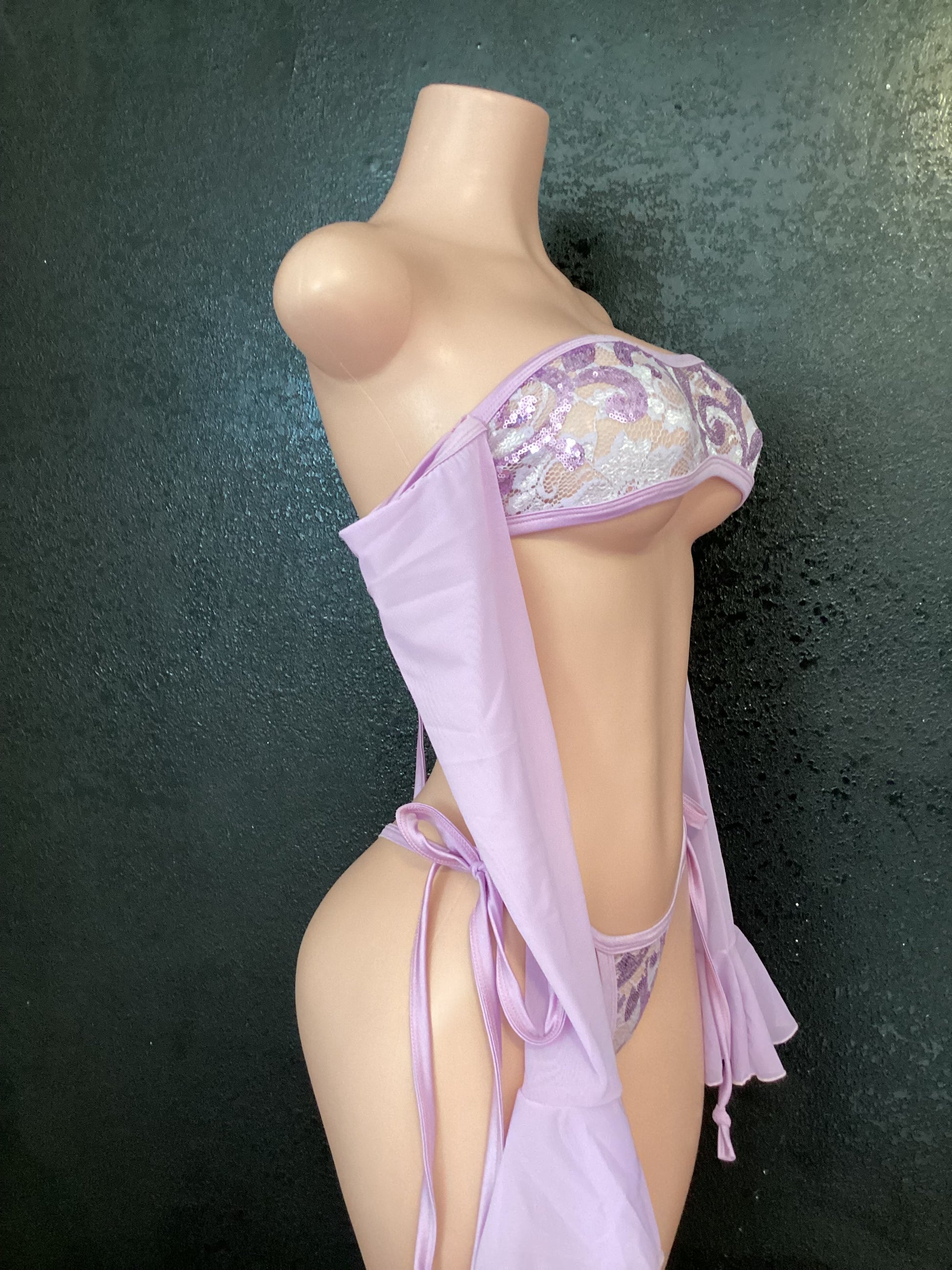 Lace sleeve set