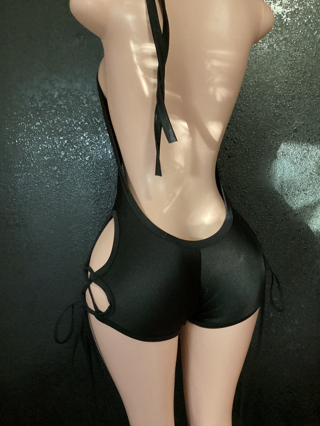 Shiny spandex one piece