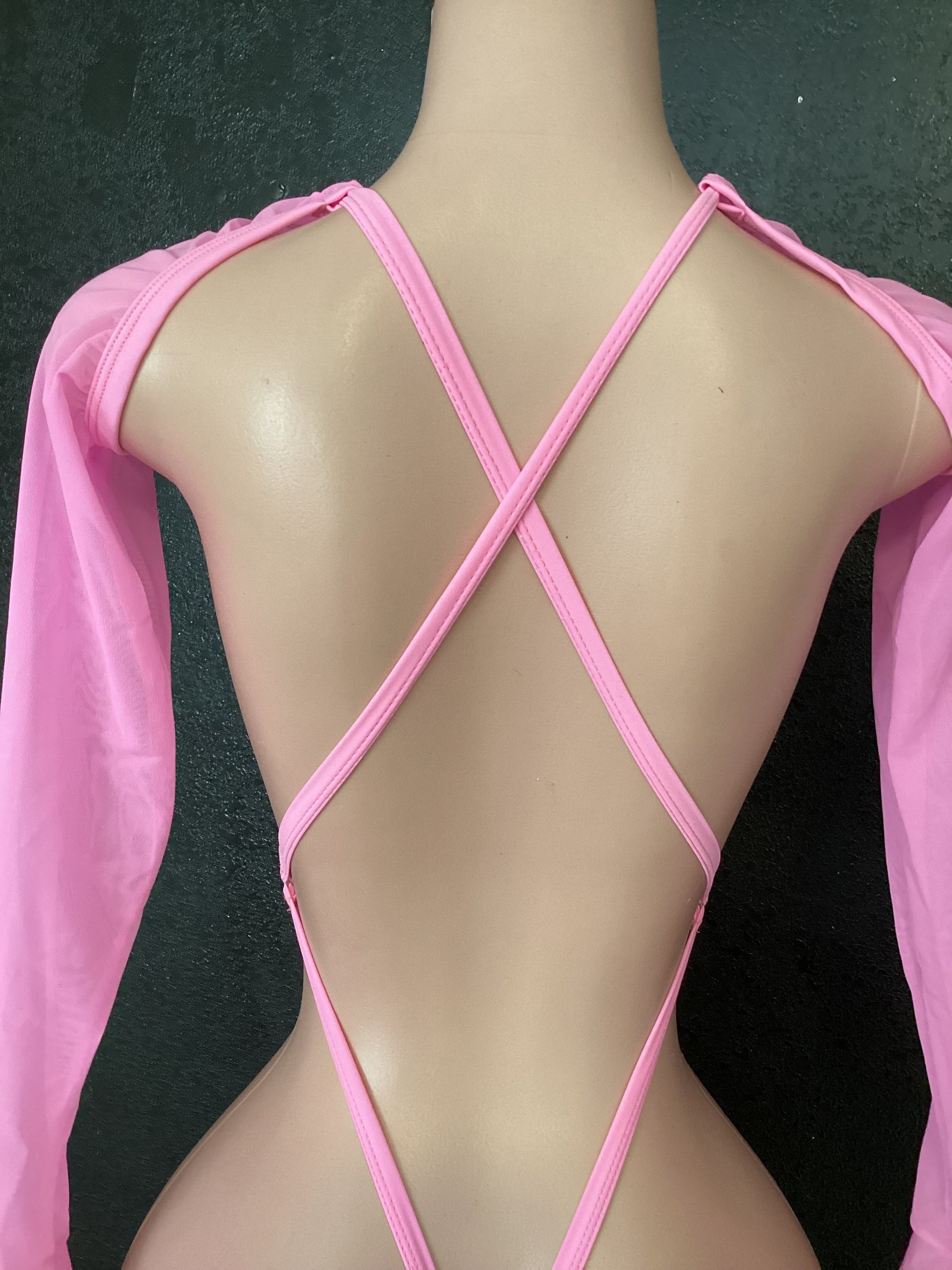 Pink leopard one piece