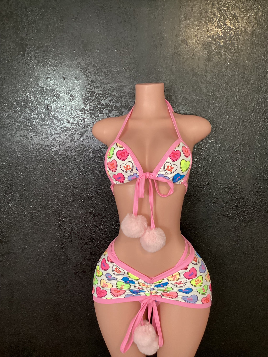 Candy heart skirt set