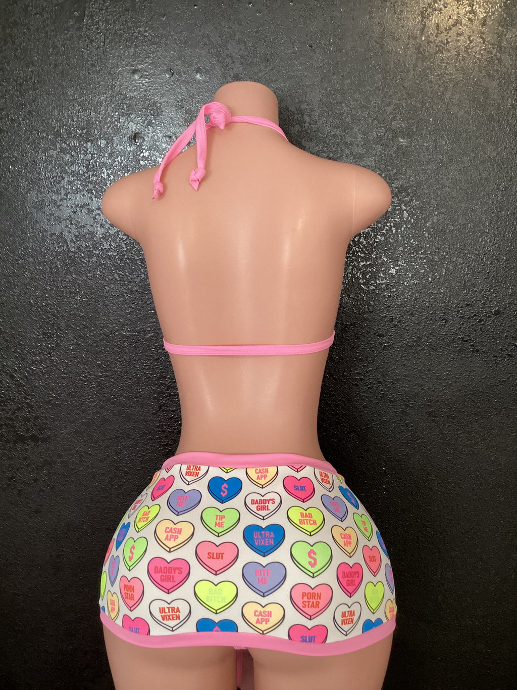 Candy heart skirt set
