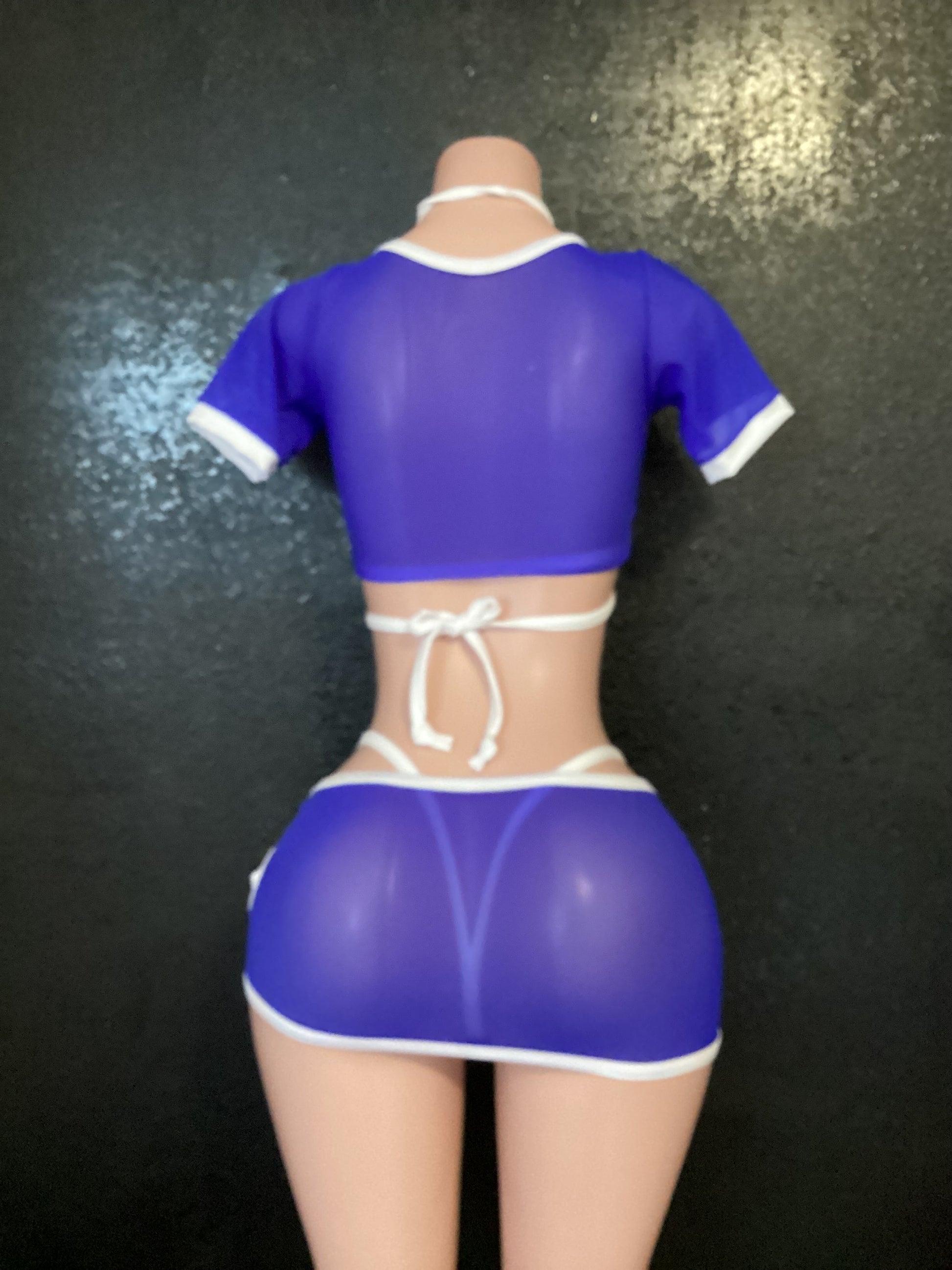 Short sleeve skirt set mesh