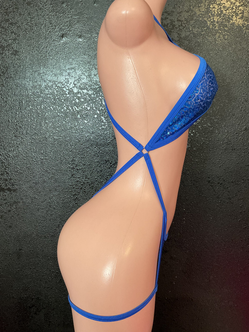 Sequin mesh garter one piece