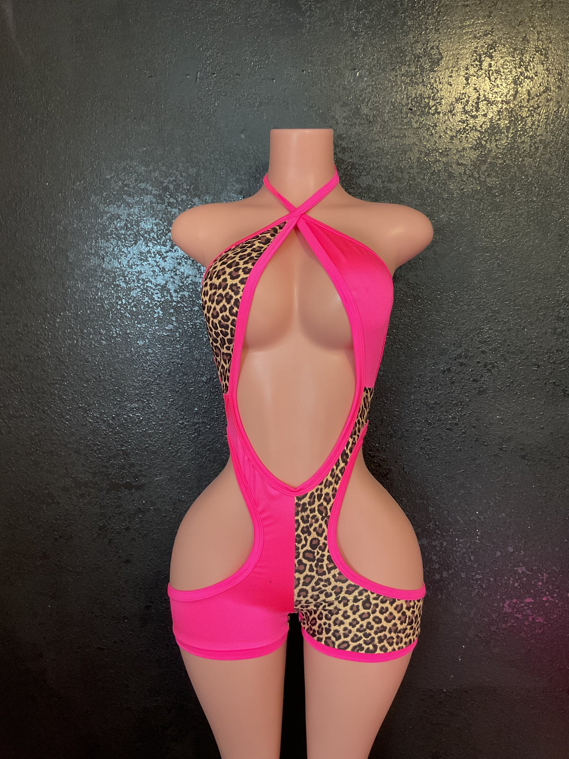 Cut out shorts one piece
