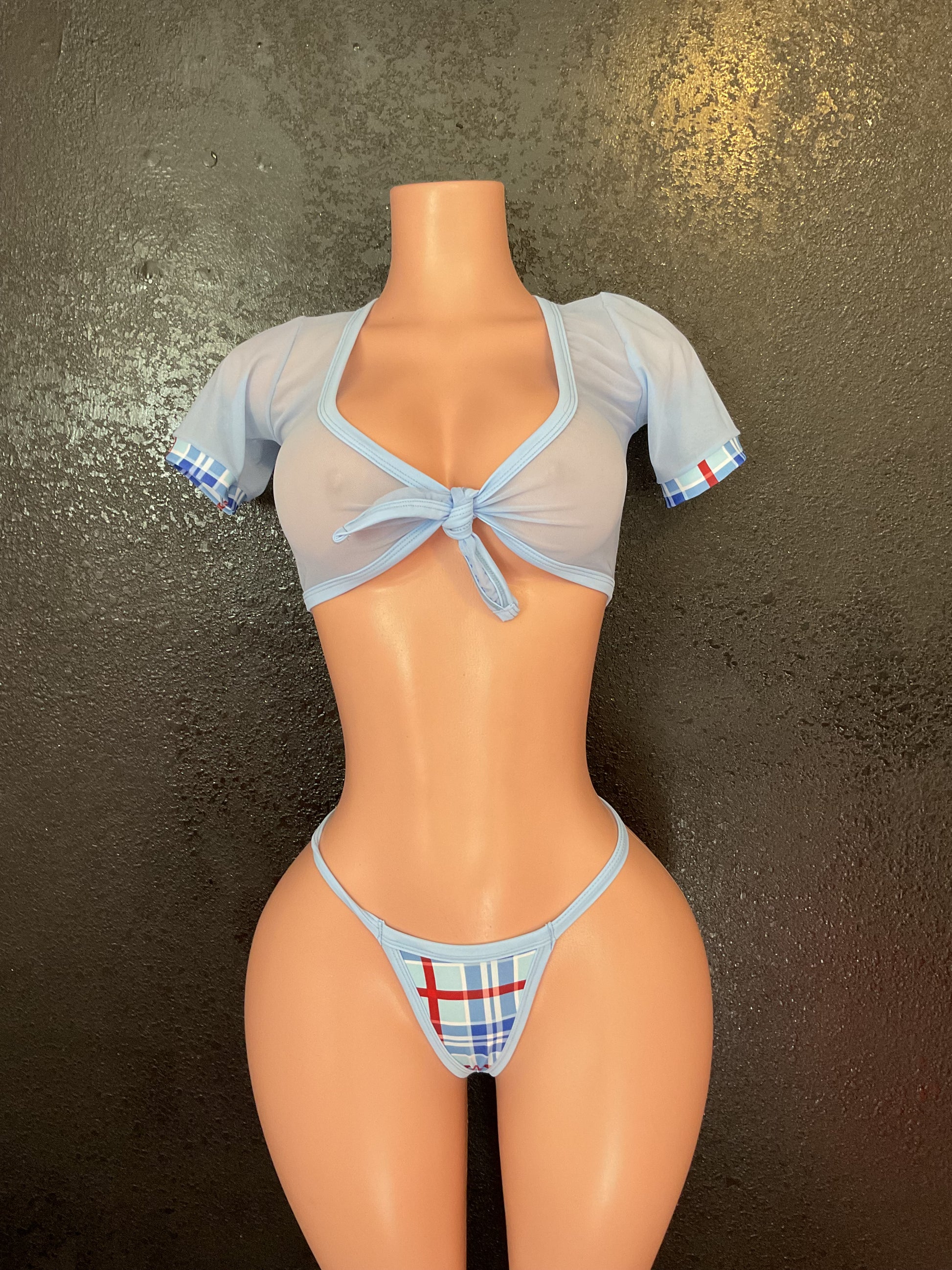 Short sleeve g string set