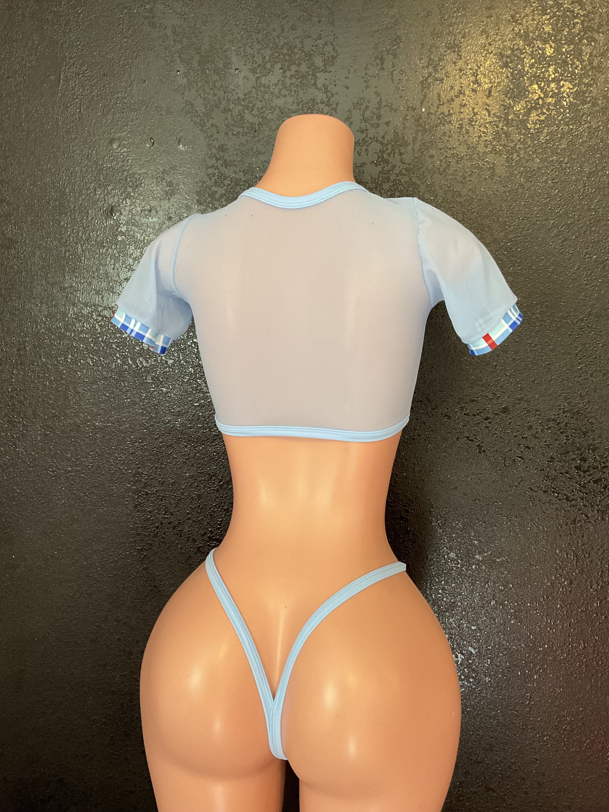 Short sleeve g string set