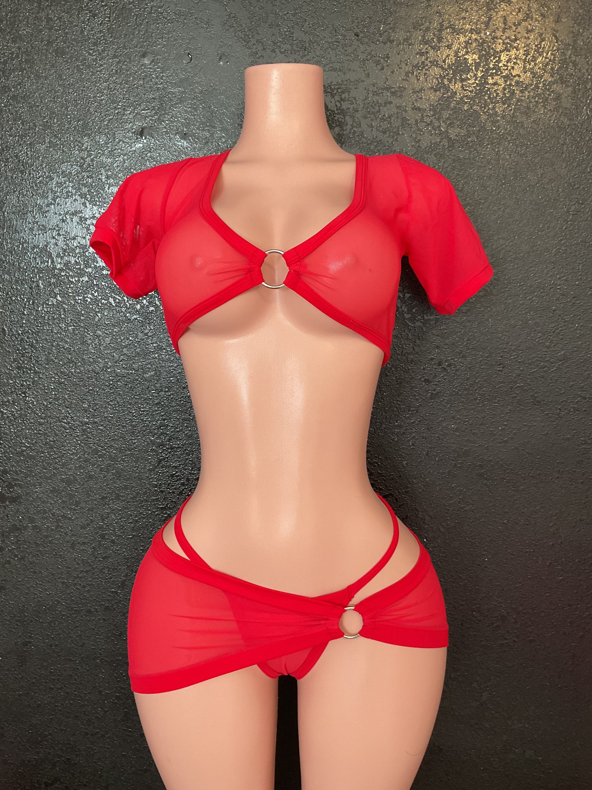 Short sleeve sarong skirt set