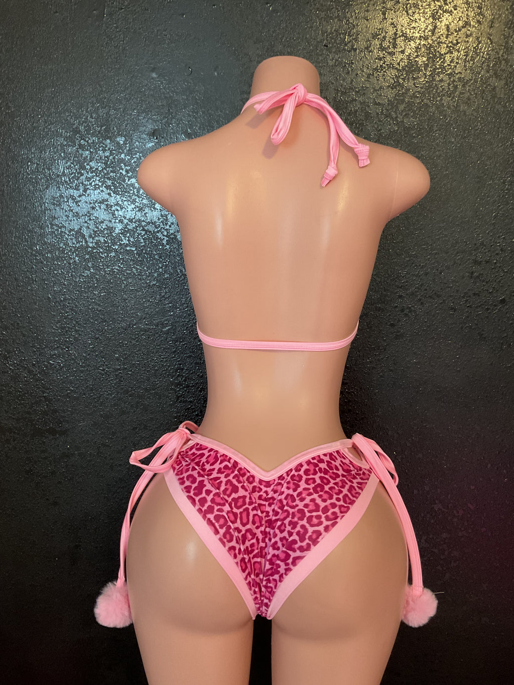 Pink leopard booty shorts
