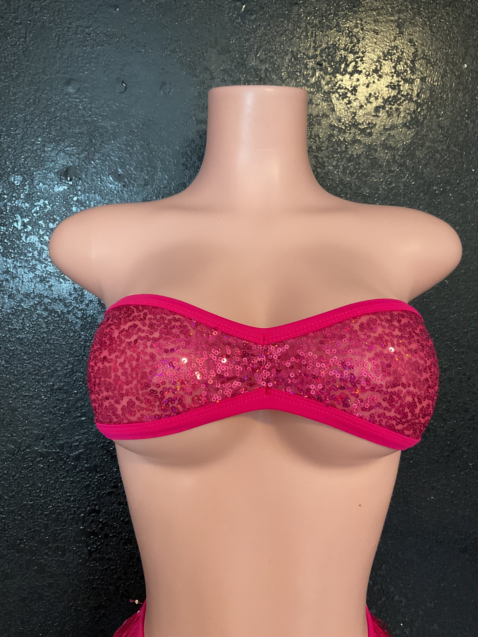 Fring sequin set see through sequin mesh
