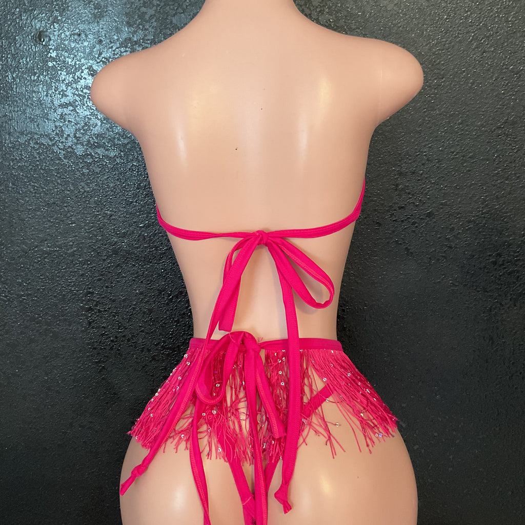 Fring sequin set see through sequin mesh