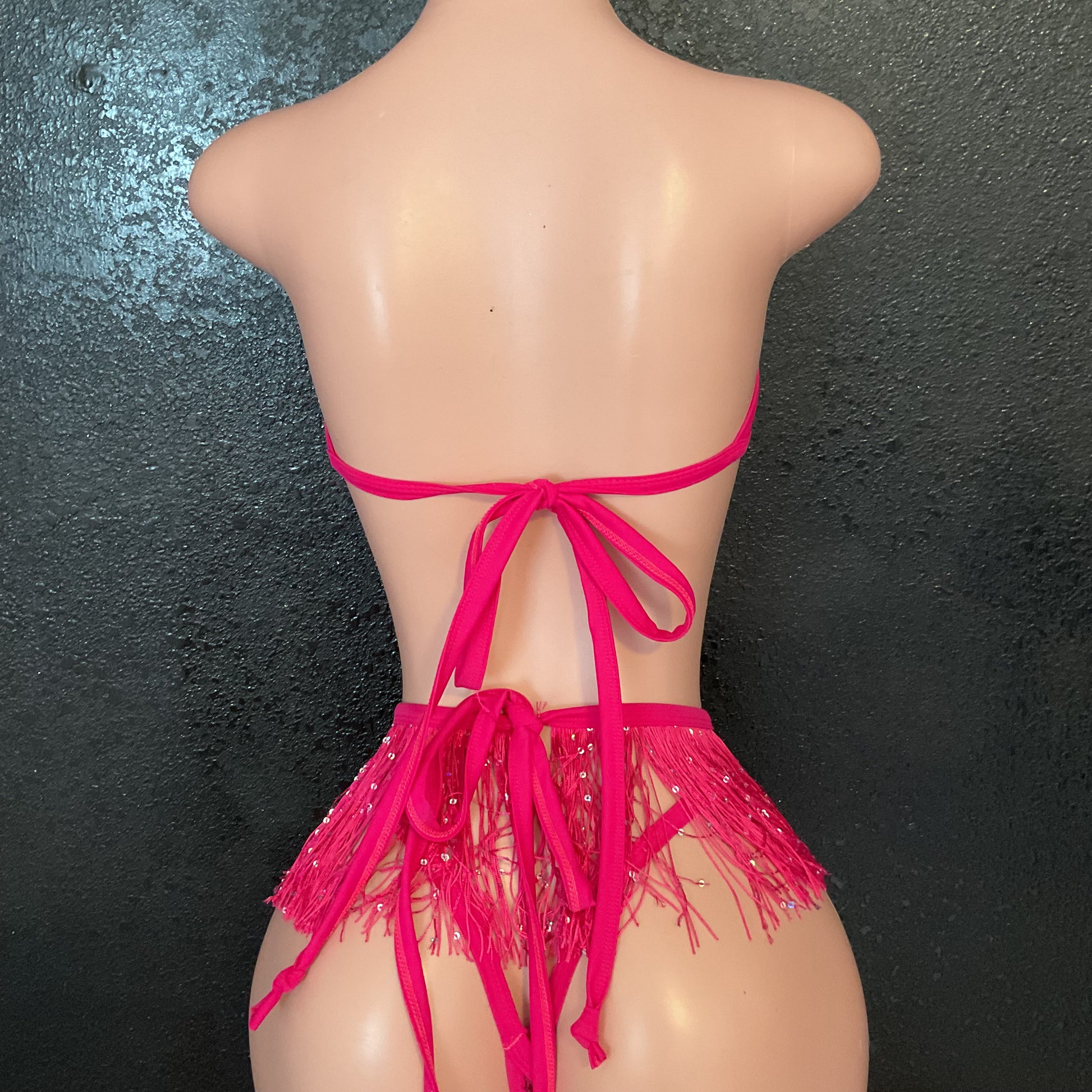 Fring sequin set see through sequin mesh