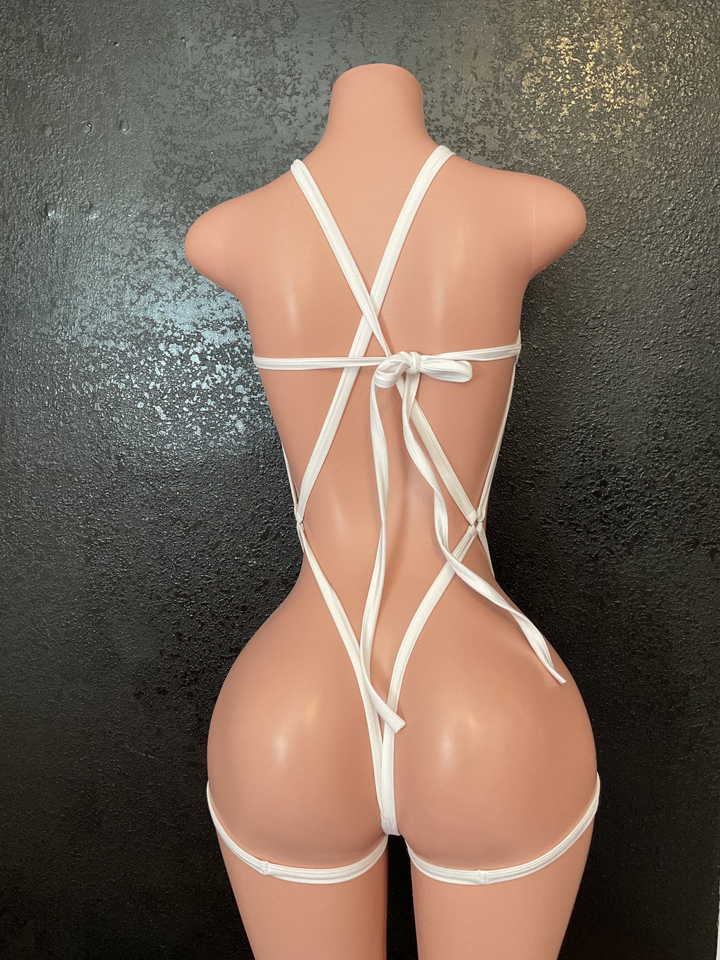 Leopard g string garter bikini