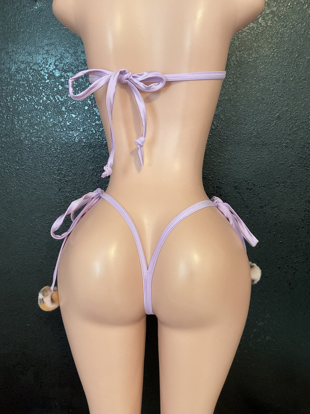 Sequin leopard g string bikini