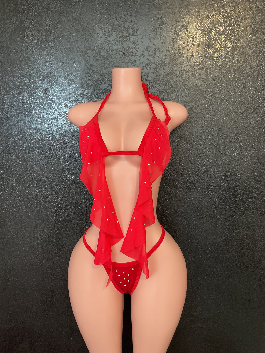 Ruffle g string bikini