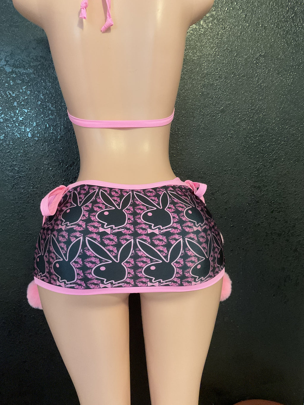 Pom Pom bunny skirt set