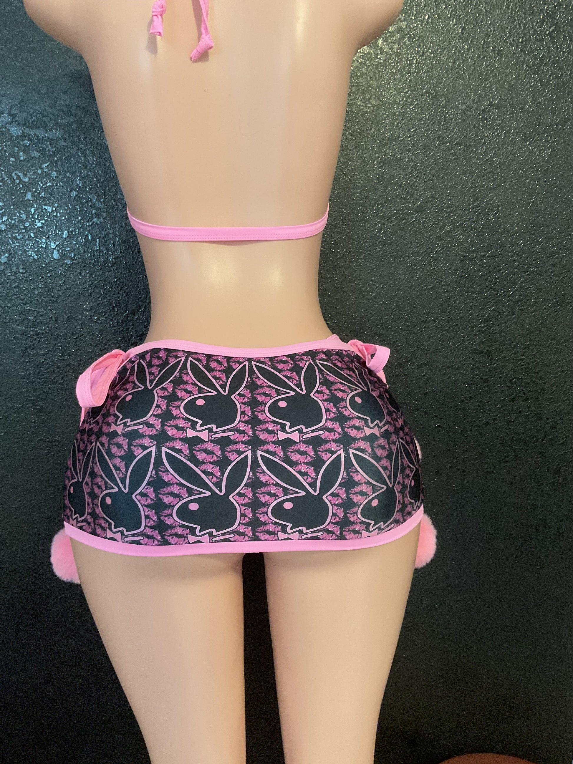 Pom Pom bunny skirt set