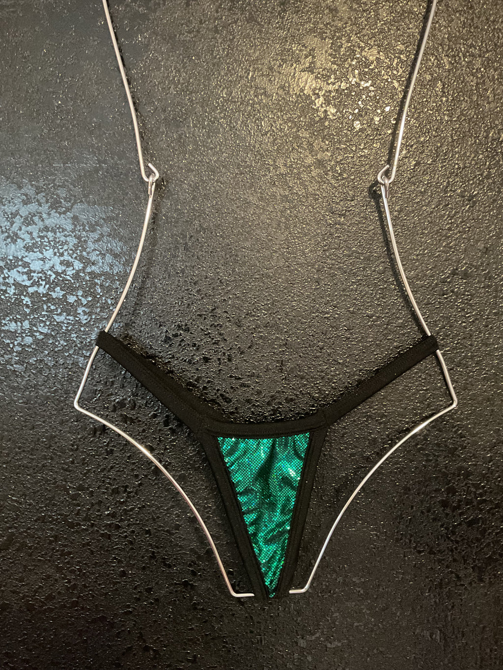 Emerald green skirt set