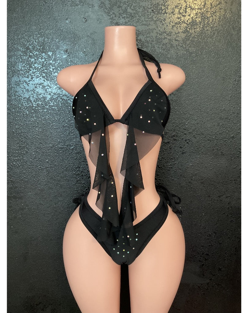 Ruffle thong set