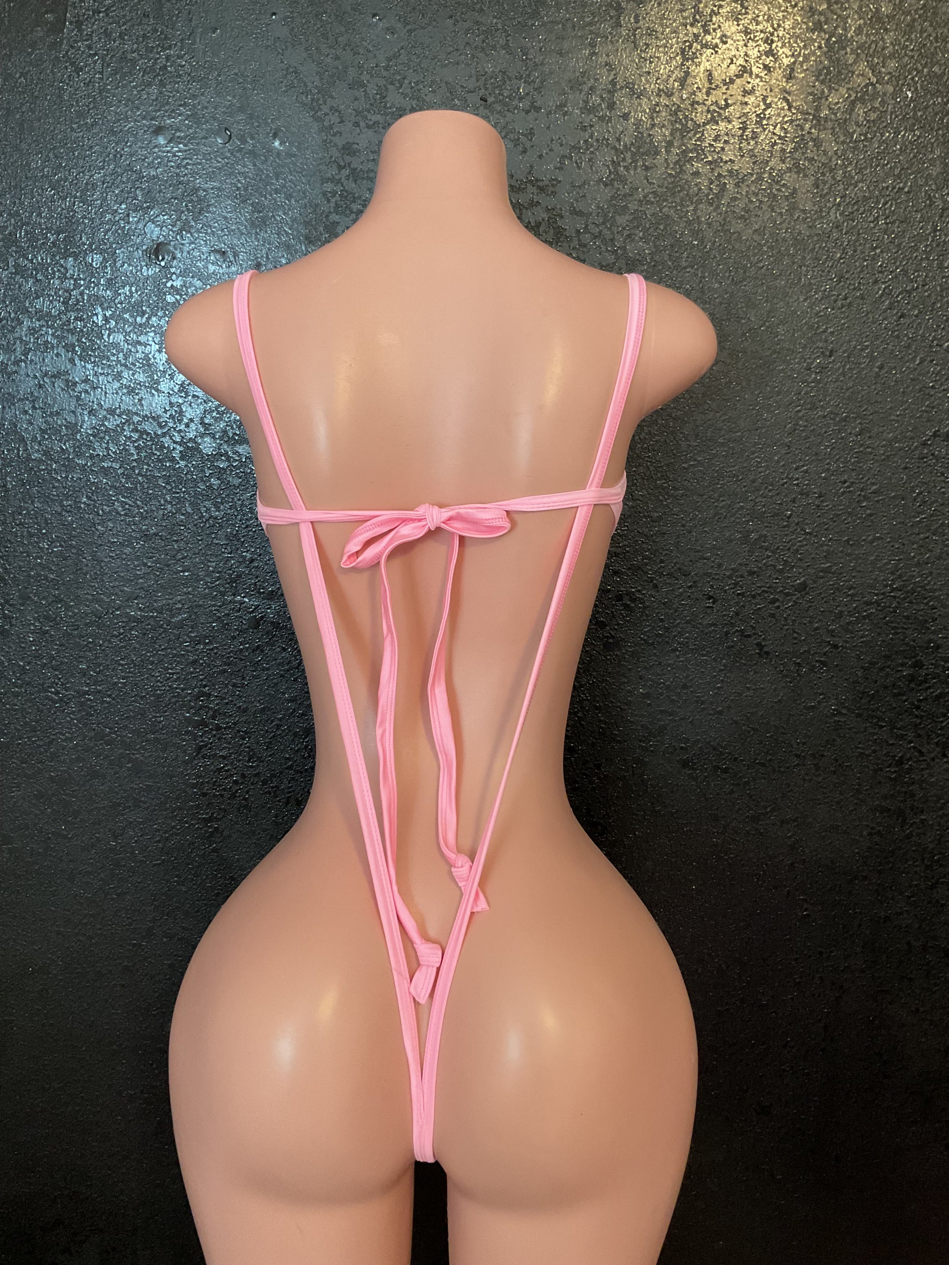 Sequin mesh sling bikini