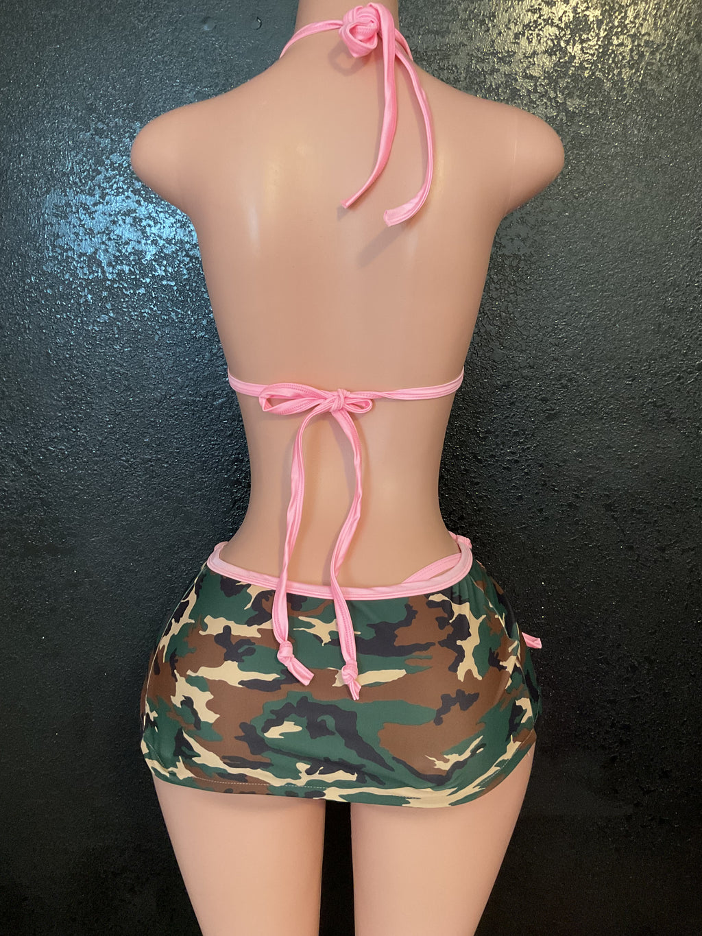 Camo skirt and bikini set