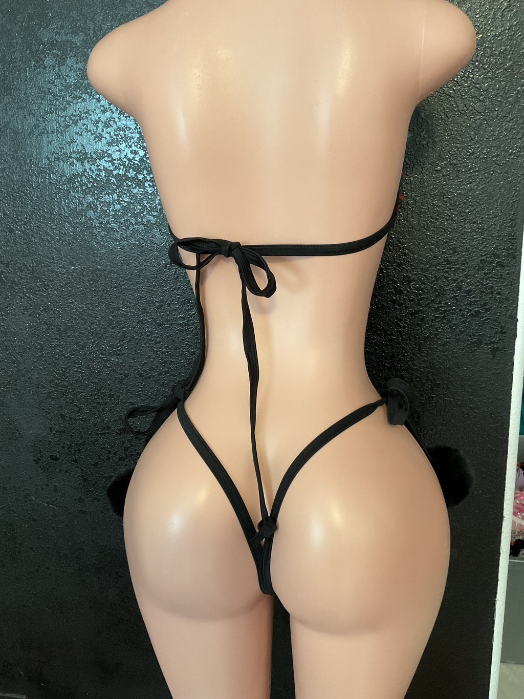 Cherry g string Pom Pom bikini