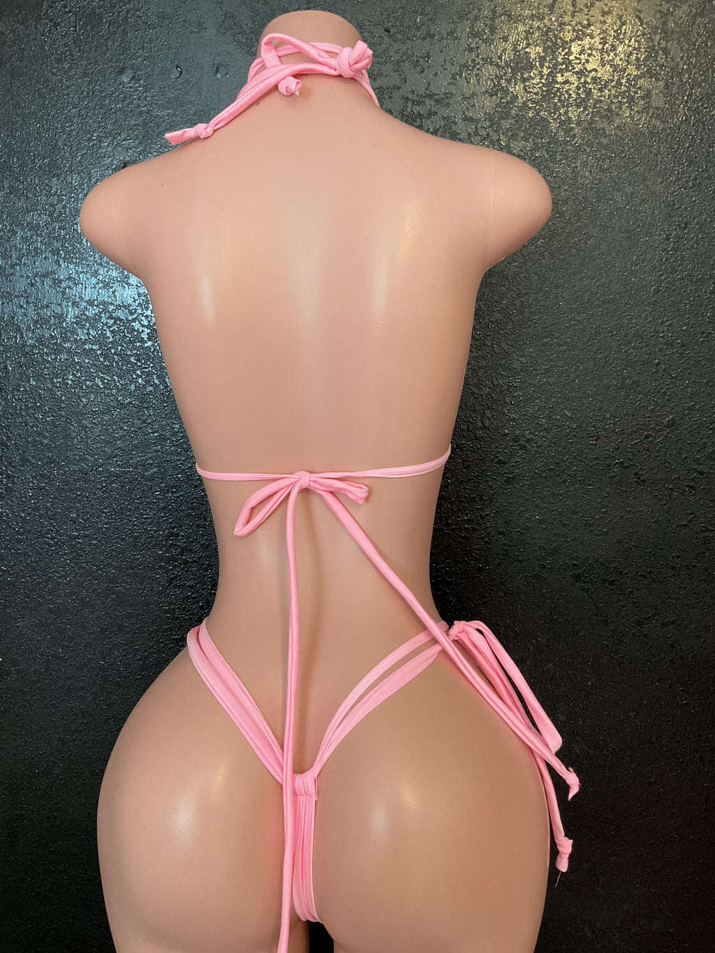 Pink kitty thong bikini
